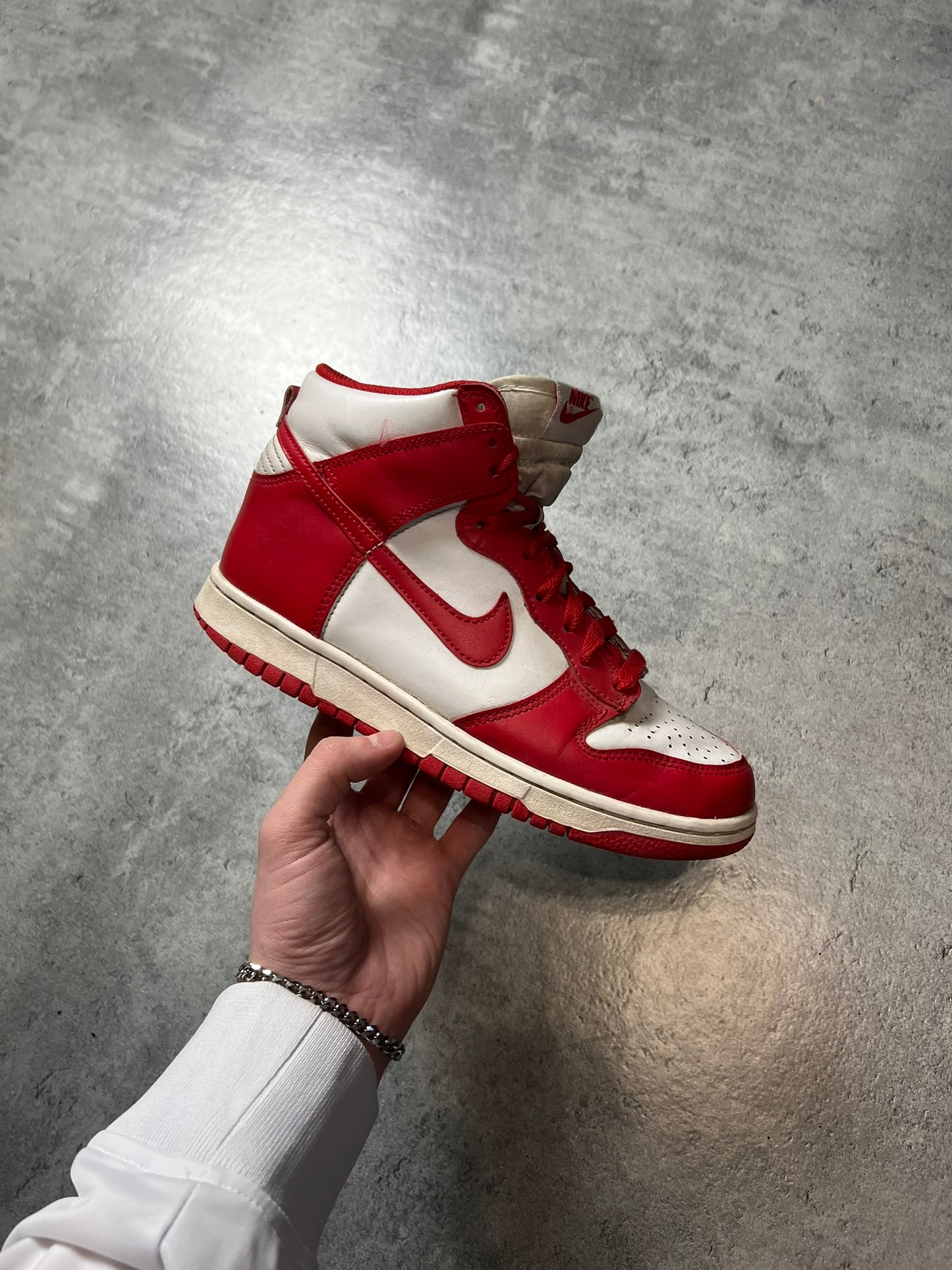 NIKE DUNK HIGH CZERWONO-BIAŁE