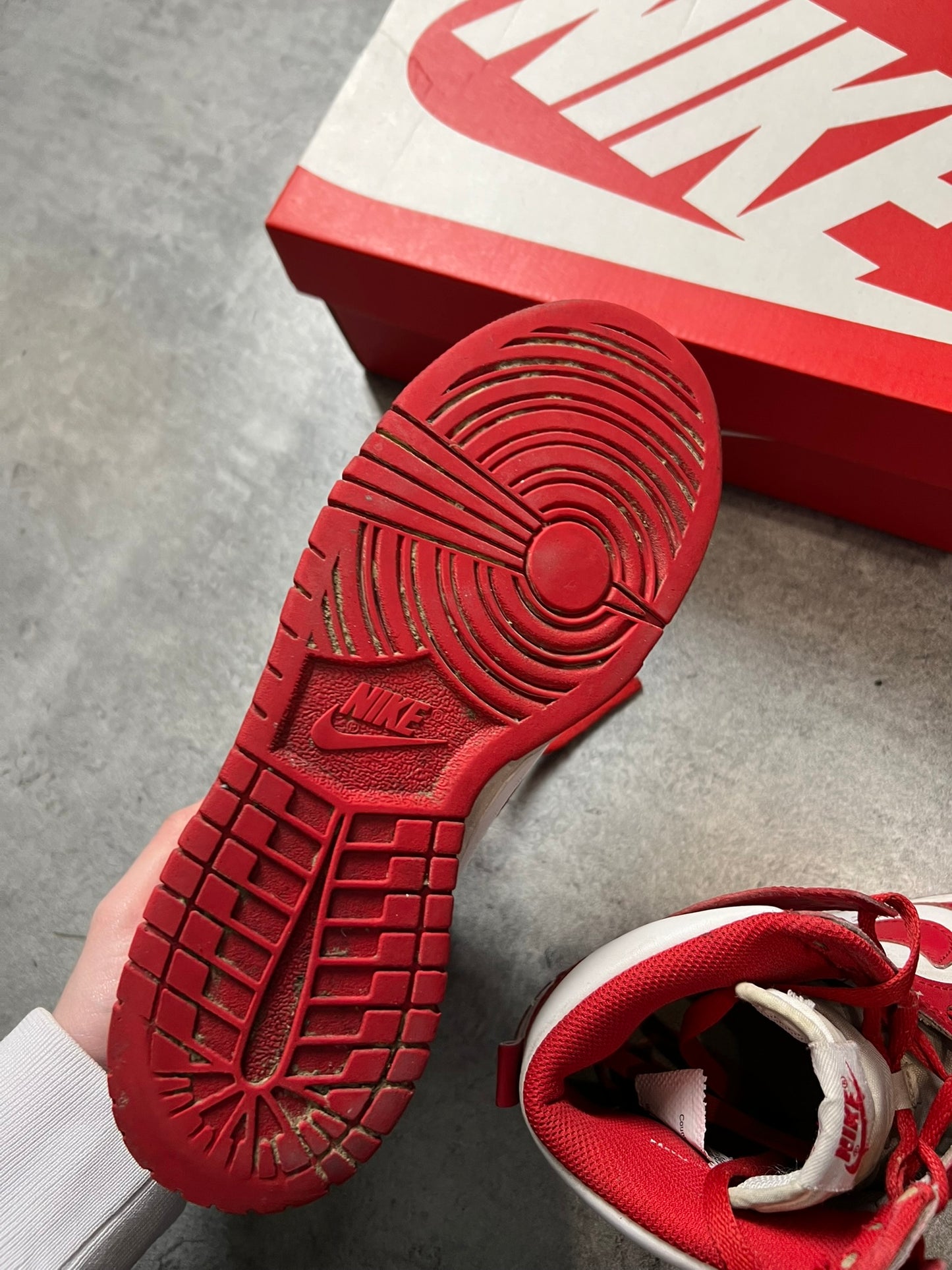 NIKE DUNK HIGH CZERWONO-BIAŁE