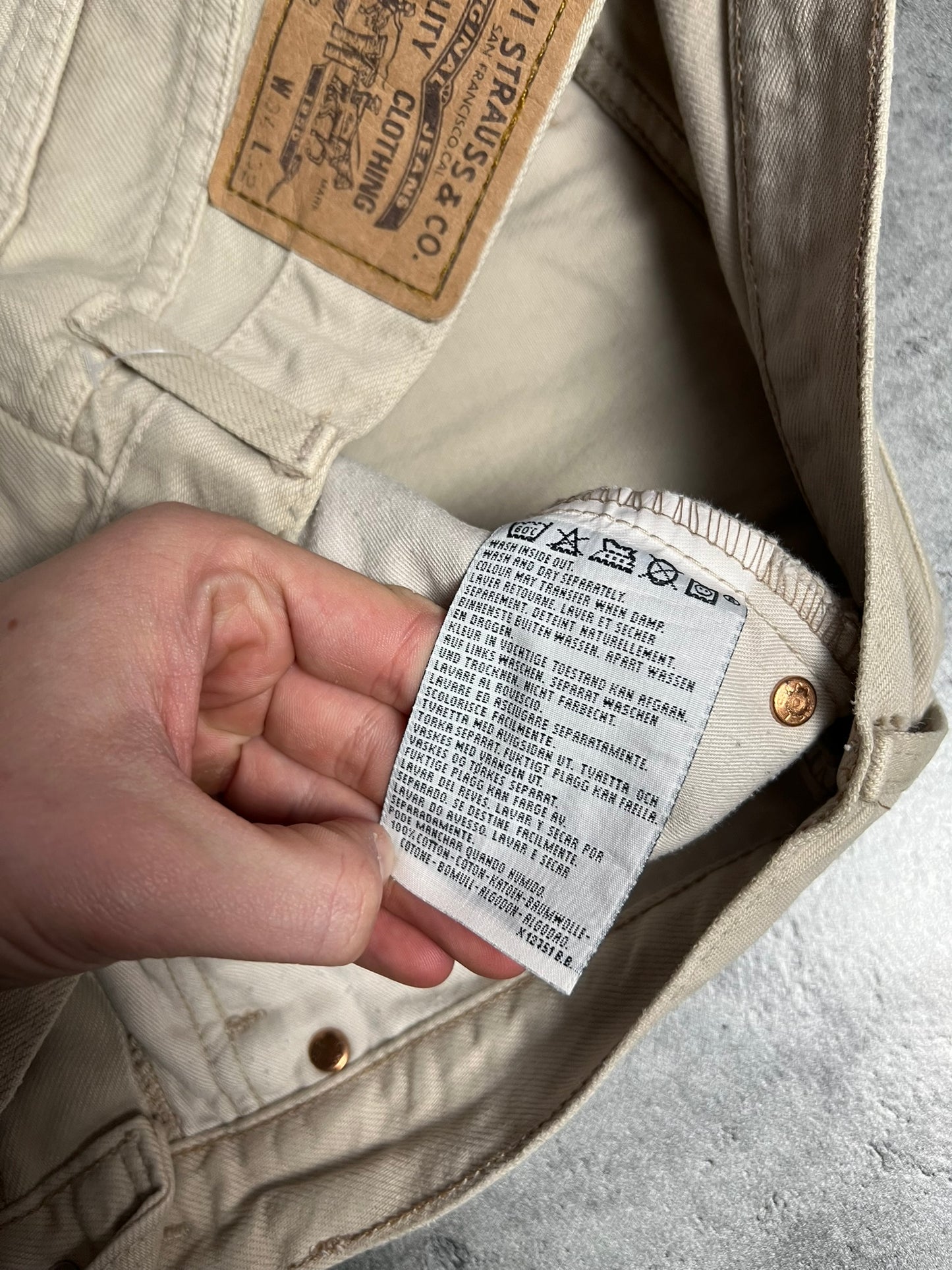 LEVIS 615 ORANGE TAB BEŻOWE SPODNIE