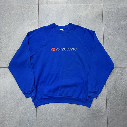 NIEBIESKI CREWNECK FIRETRIP