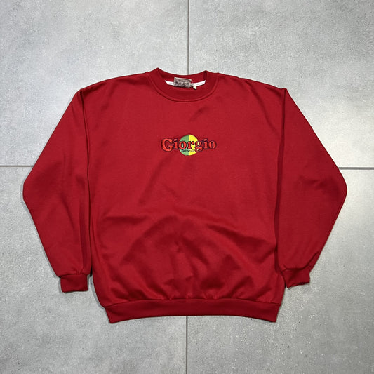 CZERWONY CREWNECK GIORGIO