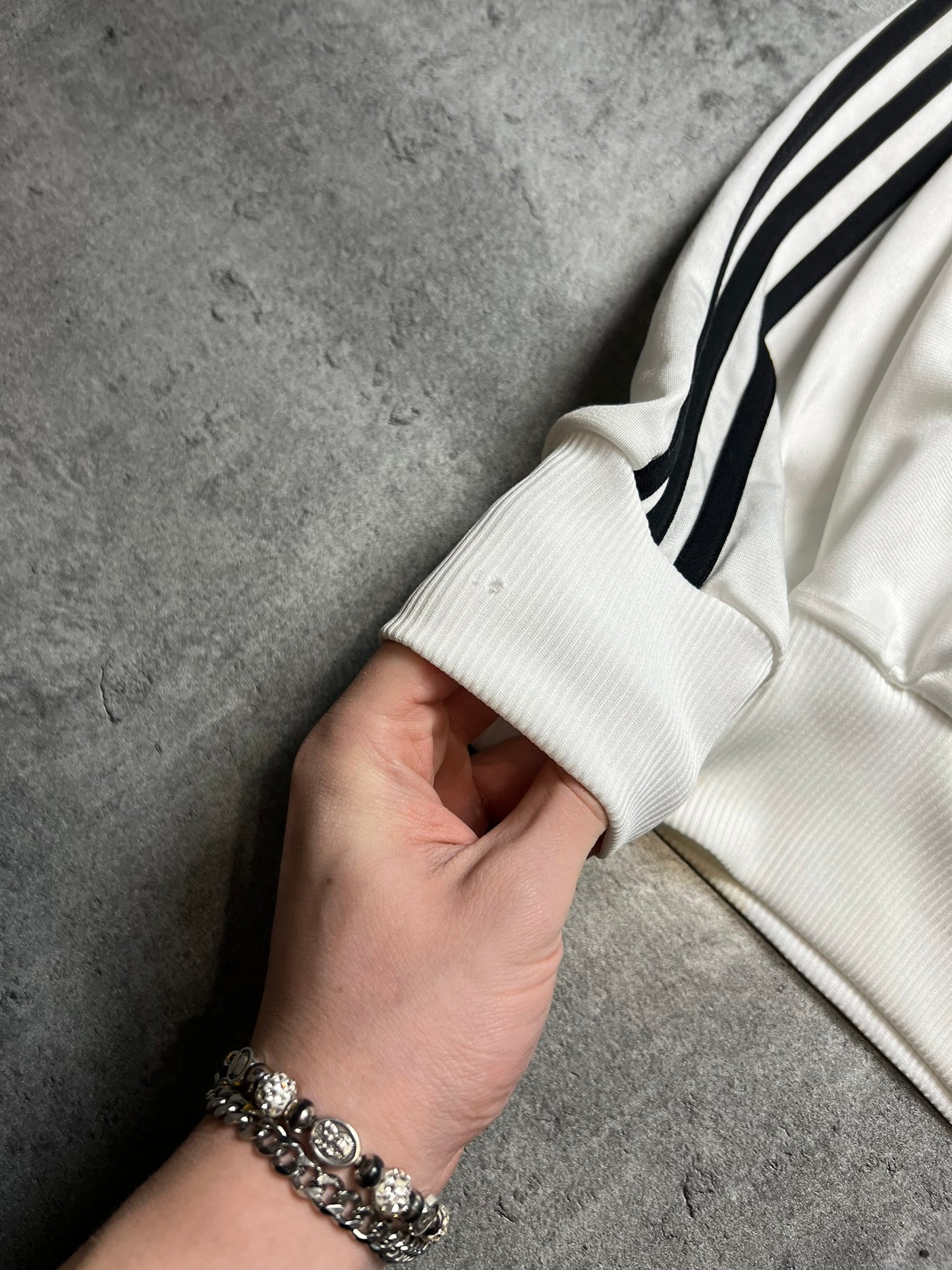 ADIDAS BIAŁA BLUZA ZIP