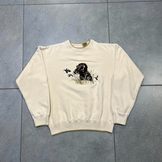 VINTAGE CREWNECK Z HAFTEM ZWIERZĄT