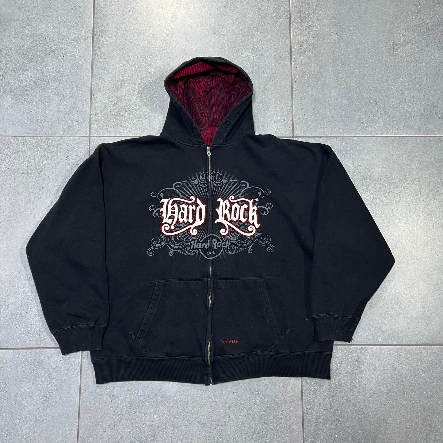 HARD ROCK BLUZA ZIP Z HAFTEM